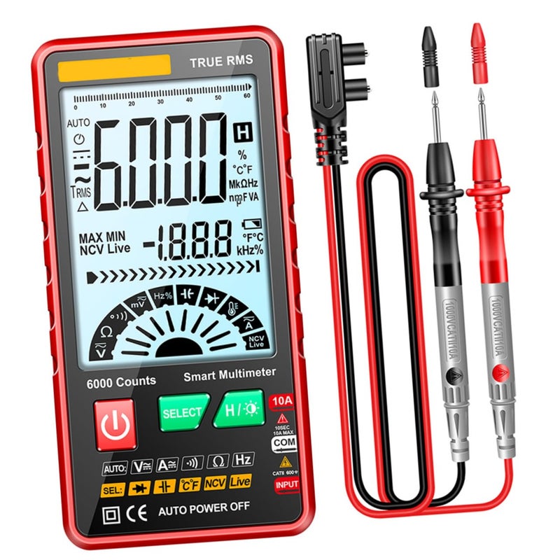 Operitacx مقياس رقمي متعدد AC DC فولتميتر اختبار السعة درجة الحرارة شاشة LCD إضاءة خلفية إيقاف تلقائي للطاقة - Image 1