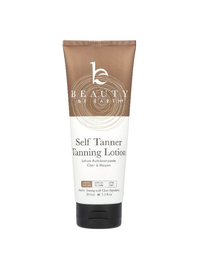 Beauty by Earth Beauty By Earth, Self Tanner Tanning Lotion, Fair To Medium, 7.5 fl oz (222 ml) - Image 1