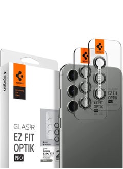 Spigen واقي شاشة عدسة الكاميرا Glastr Ez Fit Optik Pro لهاتف Samsung Galaxy S23 وGalaxy S23 Plus (عبوة من قطعتين) - أخضر  - Image 1
