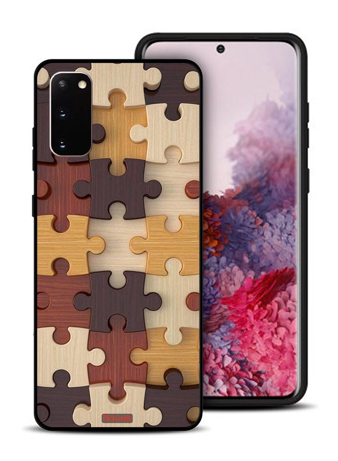 Tolwak Samsung Galaxy S20 Protective Case Cover Wooden Pattern - Image 1