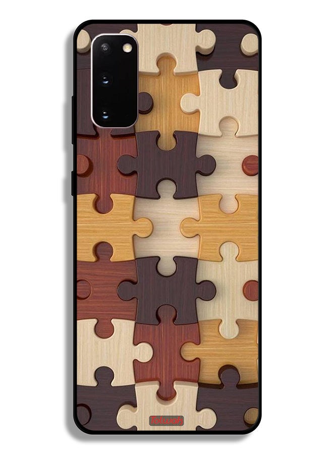 Tolwak Samsung Galaxy S20 Protective Case Cover Wooden Pattern - Image 2