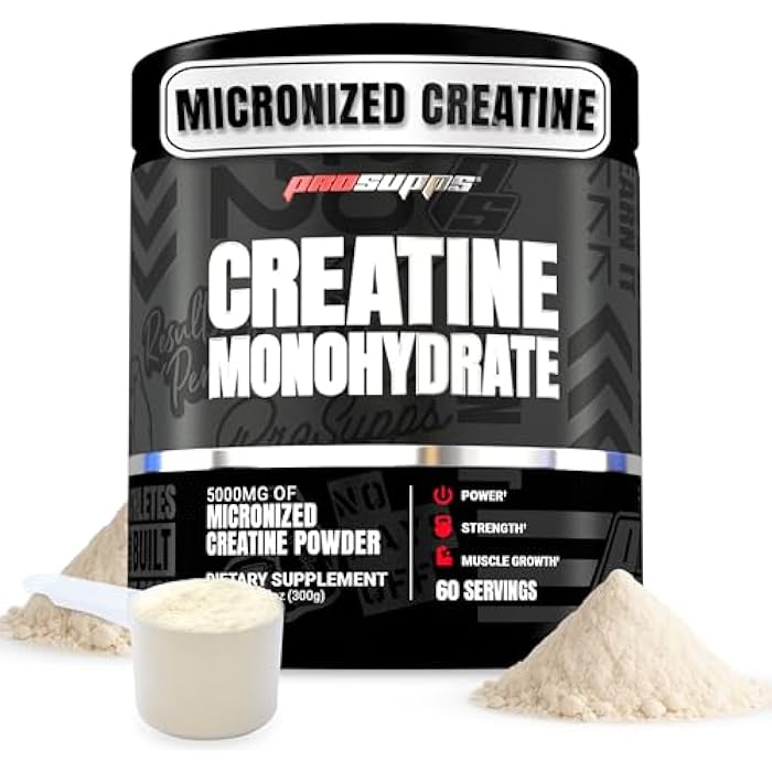 PROSUPPS Creatine Monohydrate Powder for Men & Women, Unflavored - 5000,mg of Micronized Creatine - Gym Workout Supplement for Muscle Gain & Recovery - Sugar-Free, Soy & Gluten-Free - 60 Servings - Image 1