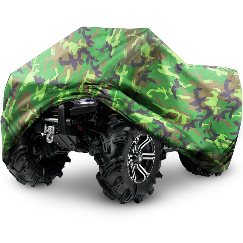 Tokept ATV Cover  Waterproof Heavy Duty 4 Wheeler Quad Cover  All Season Weather Proof Outdoor UV Protection for Polaris Yamaha Suzuki Honda Camouflage XXXLarge