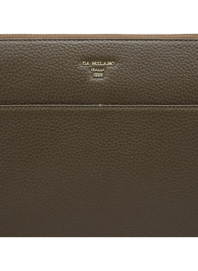 Da Milano  Da Milano Genuine Leather Grey Laptop Sleeve for Men | Best Price UAE