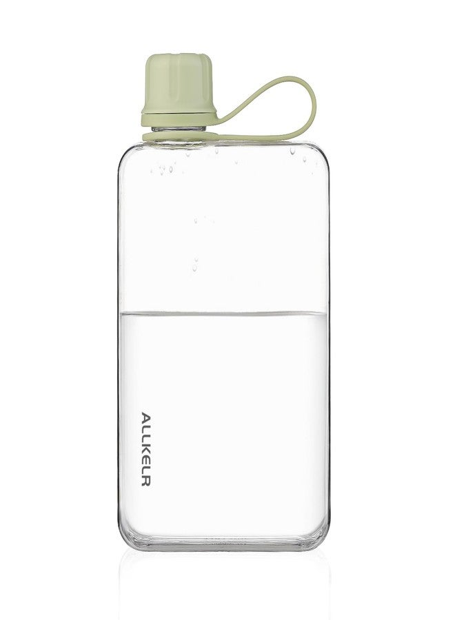 ALLKELR Portable Flat Water Bottle,BPA Free Reusable Tritan Plastic Travel Water Bottle Cup,Lightweight Leakproof Slim Water Bottle Fits Purse,Backpacking, Hiking (Gray, 17 oz) - Image 1