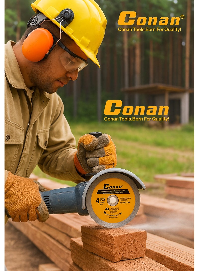 Conan 4.5" Diamond Stone Cutting Disc – Model COC221151, Wet & Dry Use, For Concrete & Stone, Ø115mm - Image 2
