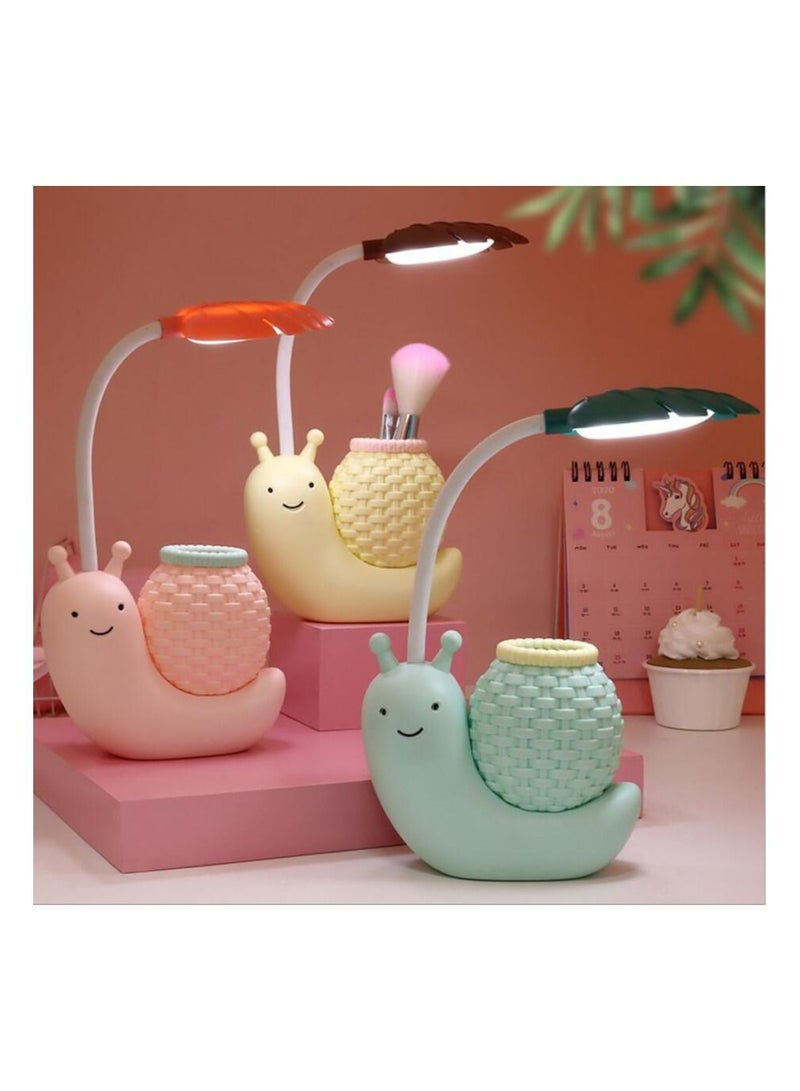 NIBEMINENT 1-Piece Led Cartoon Charging Snail Pen Holder Table Lamp Can Be Used as Children’s Gifts and Rewards  - Image 2