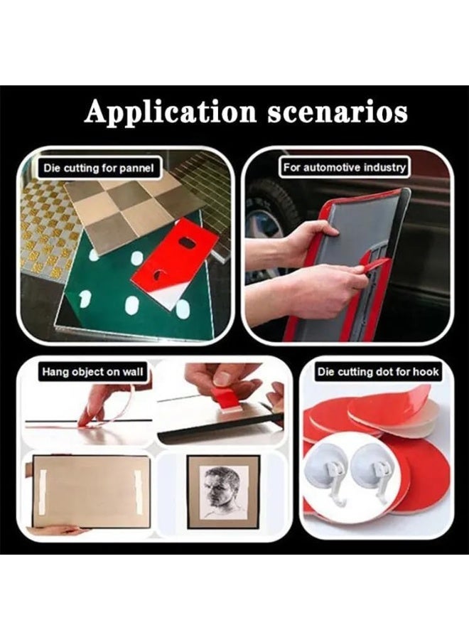 ECVV 2 Pcs Double Sided Tape | Heavy Duty - 12mm X 5m | Acrylic Clear Strong Adhesive Waterproof Removable Double Sided Mounting Tape for Carpet Fix, Home Office Wall Decor | DIY Crafts - Image 5