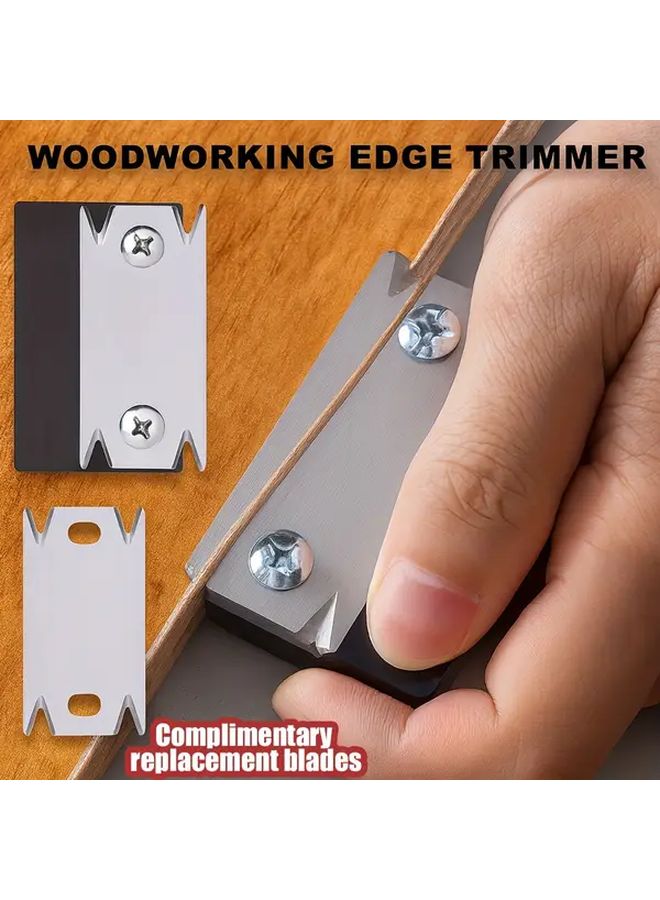 2Pcs Black Woodworking Edge Trimmer Double Blade Precision Trimming Knife Furniture Finishing Tool - Image 2