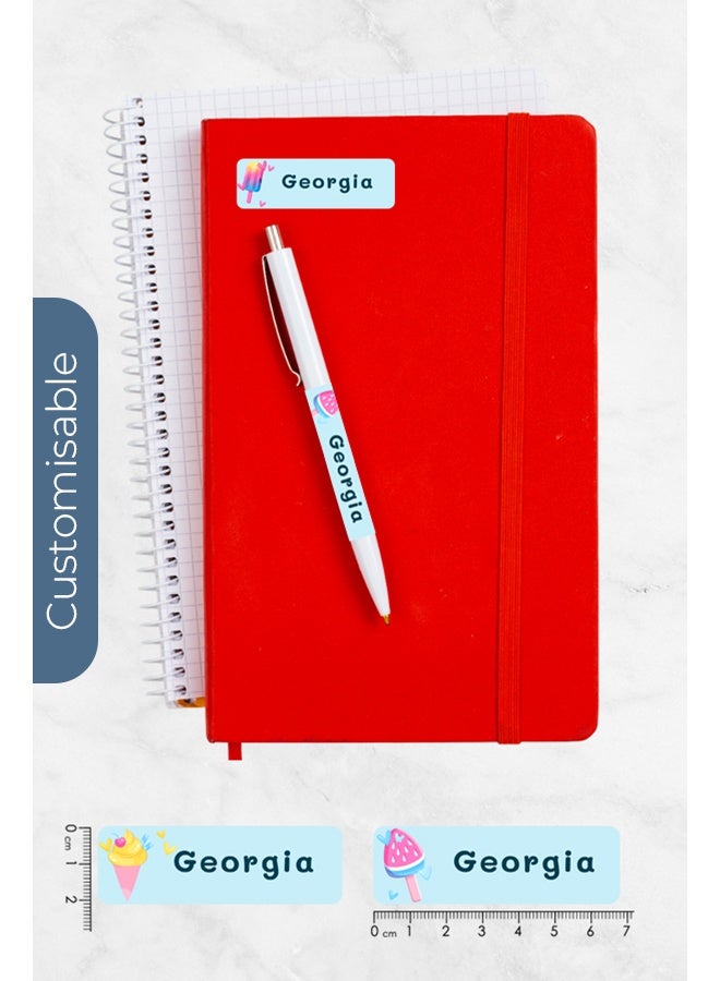 شير ذا لوف  ملصقات أسماء الحلويات – ملصقات آيس كريم مخصصة للمدرسة - Image 2