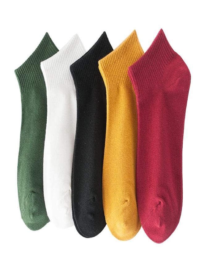 JoyLife Joylife Solid Color Ankle Socks Colorful Low Cut Socks for Women, Lady, Girls, 5 Pack - Image 3