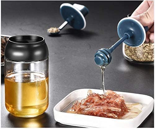 Bhavya Optic Bhavya Honey Dispenser Bottle with Dipper Stick 250ml Black - Image 5