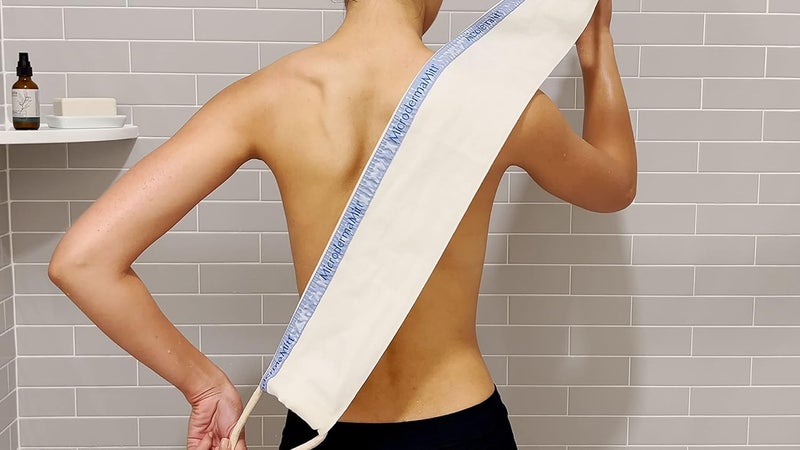 MicrodermaMitt Deep Exfoliating Back Scrubber for Bath Shower Dead Dry Skin Remover DoubleSided Exfoliator Body Wash Cloth for Men Women - Image 2