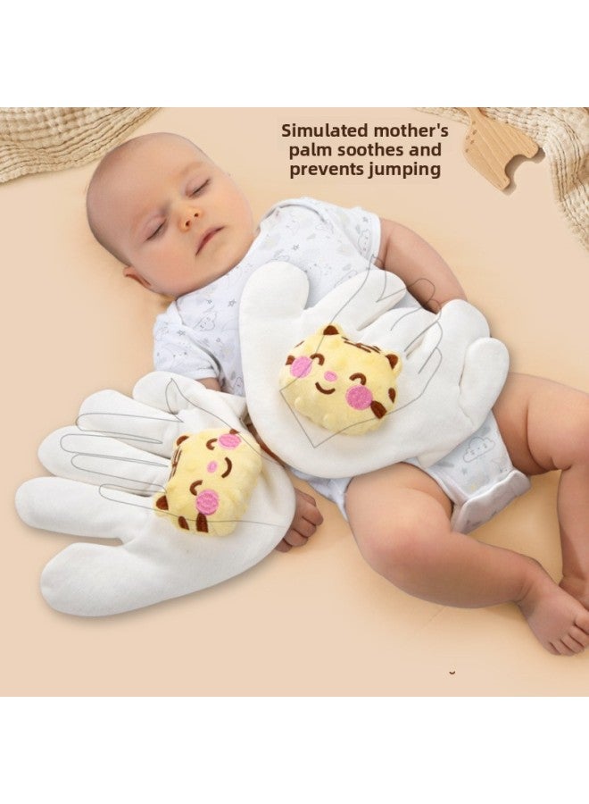 Newborn Soothing Palm Shock Rice Bag Baby Anti-shock Soothing Soft Big Palm Sleeping Artifact-Color:Tiger's Left Palm (boxed + Hose Filling) Can Be Taped-Height:23*24CM - Image 3