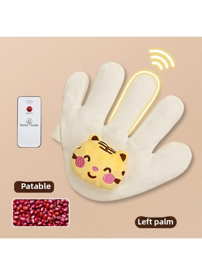 Newborn Soothing Palm Shock Rice Bag Baby Anti-shock Soothing Soft Big Palm Sleeping Artifact-Color:Tiger's Left Palm (boxed + Hose Filling) Can Be Taped-Height:23*24CM - Image 1