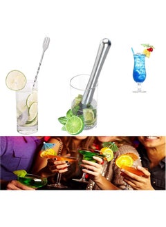 Mmmon 3 Pieces Stainless Steel Muddler,Mixing Spoon and Ice Tongs,Professional Tools Set for Ice Fruit Drinks  - Image 5
