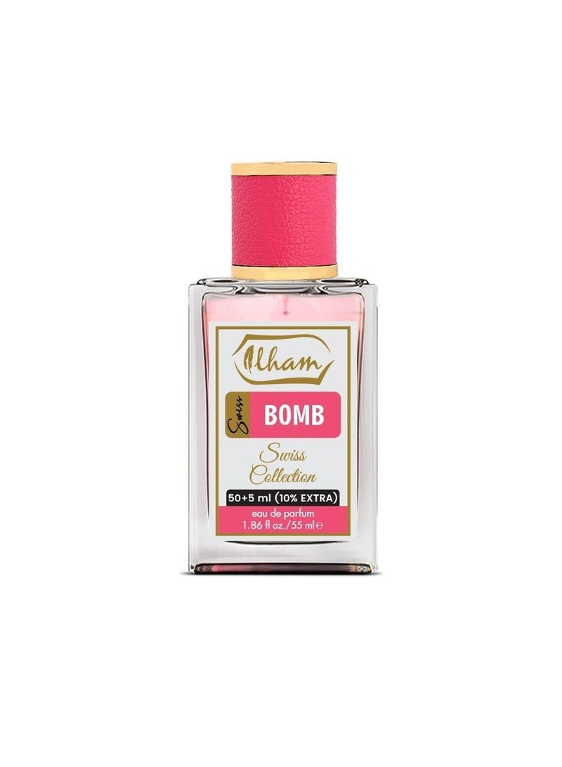 عطور إلهام  سويِس بومب (50+5 مل)10% إضافي 55 مل عطر للنساء - Image 3
