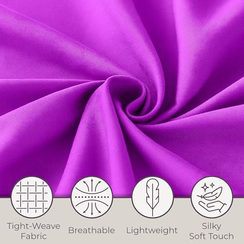 Lavish Home 3-Piece Brushed Microfiber Twin Sheet Set - Bedding with Wrinkle and Stain-Resistant Fitted and Flat Sheets Plus Pillowcase (Purple) - Image 4