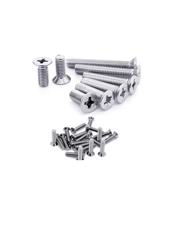 Machine Screw CSK Philip & Countersunk Head for DIY Electrical & Kitchen Furniture Pull Cabinet Door Handles Pack of 25 (M6 X 75 MM) - Image 1