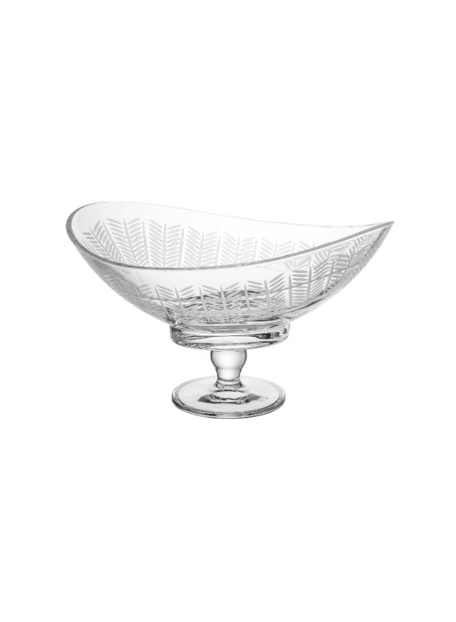 byblos ✨ Luxurious serving dish with a base – elegantly engraved crystal | A touch of luxury for your table | Large size 30x22 cm ✨ - Image 3