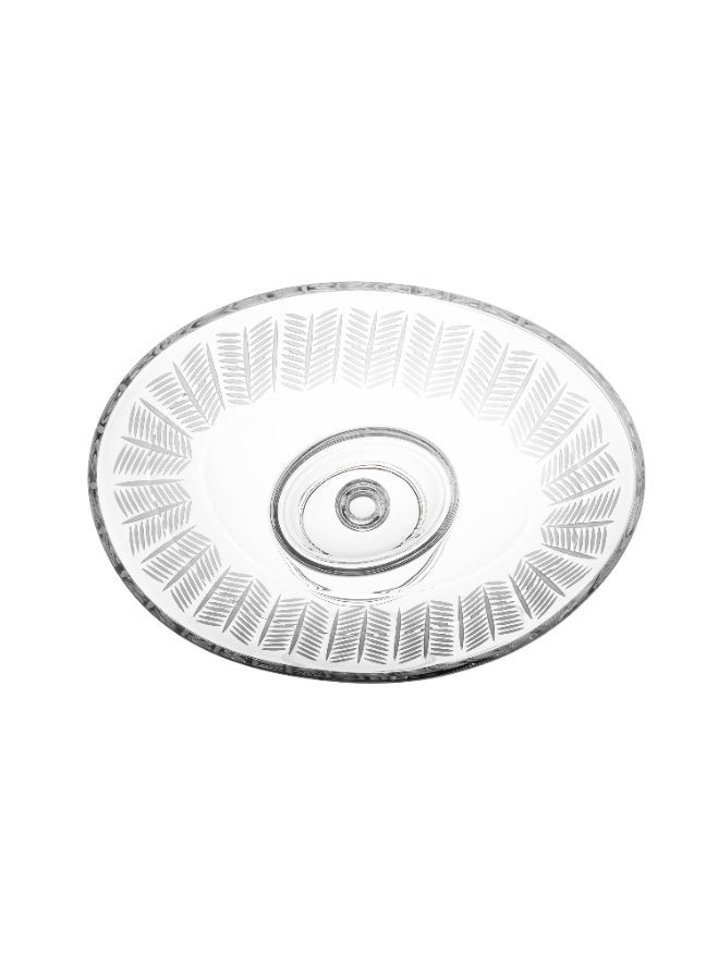 byblos ✨ Luxurious serving dish with a base – elegantly engraved crystal | A touch of luxury for your table | Large size 30x22 cm ✨ - Image 4