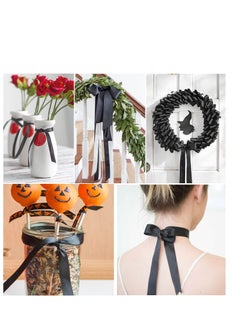 MARKQ Black Satin Ribbon, 24mm x 25yd Fabric Polyester Ribbon for Gift Wrapping, Party Favors, Wedding Decorations, Bow Making, Bouquets, Sewing Projects & Craft Supplies  - Image 4