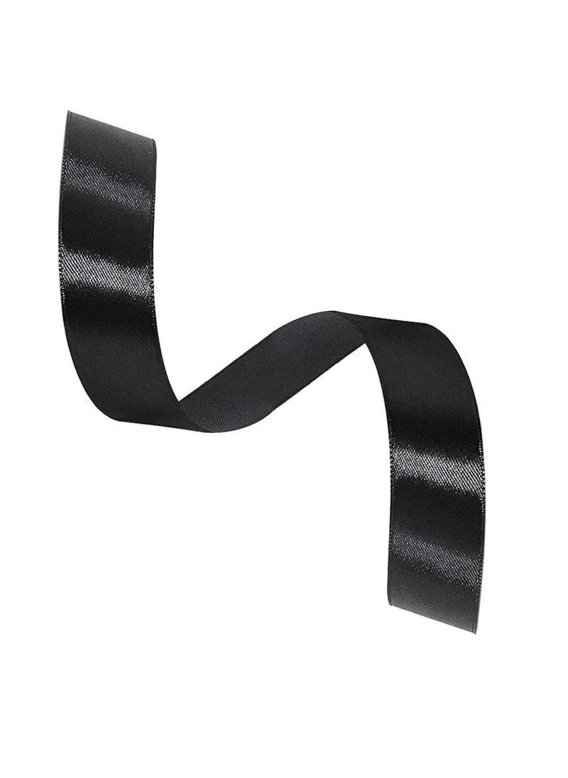 MARKQ Black Satin Ribbon, 24mm x 25yd Fabric Polyester Ribbon for Gift Wrapping, Party Favors, Wedding Decorations, Bow Making, Bouquets, Sewing Projects & Craft Supplies  - Image 3
