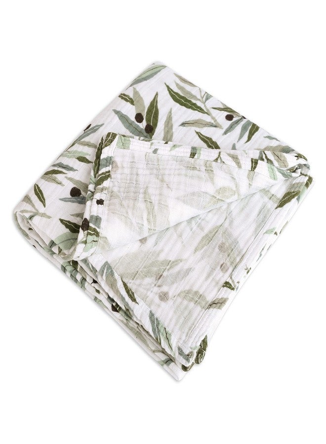 Babyletto 100% Organic Cotton Swaddle, GOTS-Certified, Ultra-Soft and Breathable Muslin - Olive Branches - Image 3