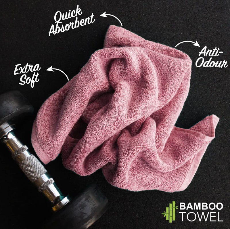 HEELIUM Bamboo Towel Set | 1 Bath, 1 Hand & 1 Face Towel Combo | Super Soft & Antibacterial | 600 GSM - Image 2