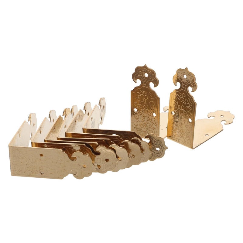 Vintage Brass Corner Protectors 8pcs Metal Edge Guards for Wooden Boxes - Image 2
