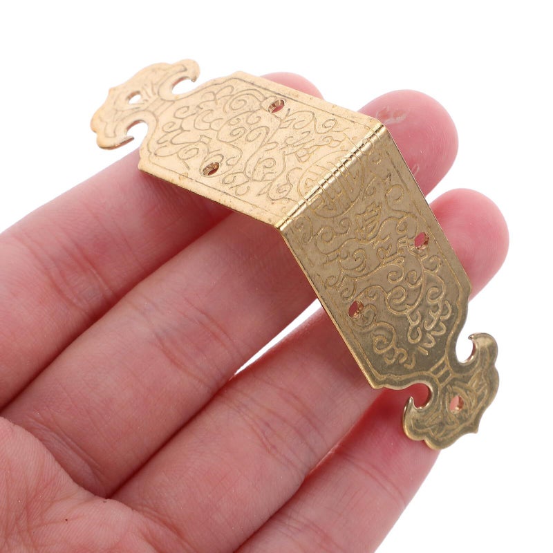 Vintage Brass Corner Protectors 8pcs Metal Edge Guards for Wooden Boxes - Image 4