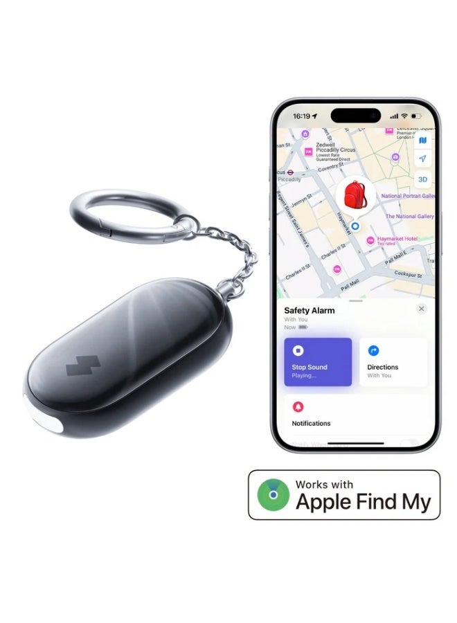 سويتش بوت سلسلة مفاتيح ذكية مزودة بتقنية بلوتوث وجهاز إنذار أمان - تعمل مع تطبيق "Find My" من Apple - جهاز تتبع المواقع ضد الفقدان للمفاتيح والحقائب والمحافظ والحيوانات الأليفة والأمتعة - Image 1