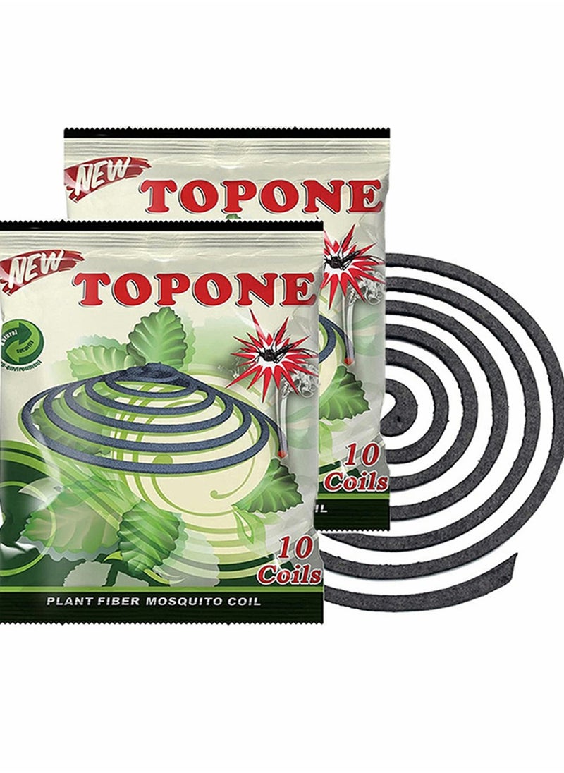 TOPONE 20 Piece Mosquito Repellent Spiral Coils for Camping Trips Backyards Indoor or Outdoor Activities Use  - Image 1