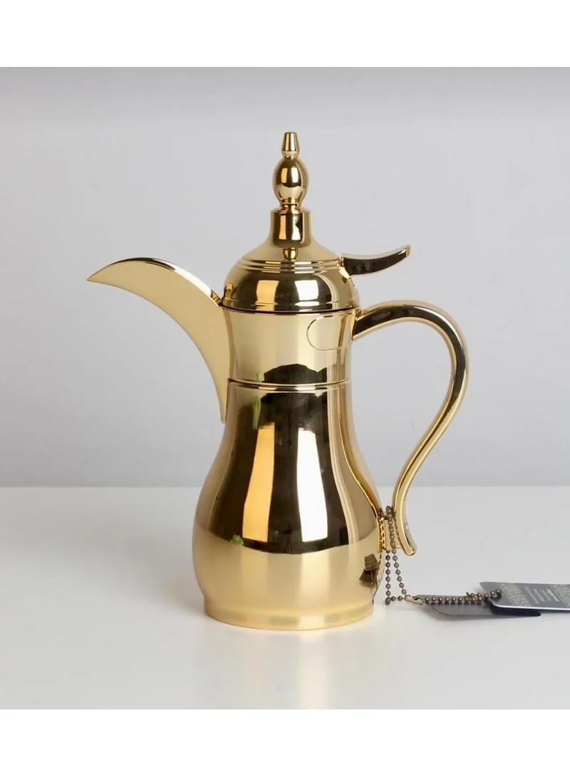 QUESERA Gold Stainless Steel Coffee Server – 800ml Arabic Coffee Pot – Elegant Majlis & Gifting Essentials