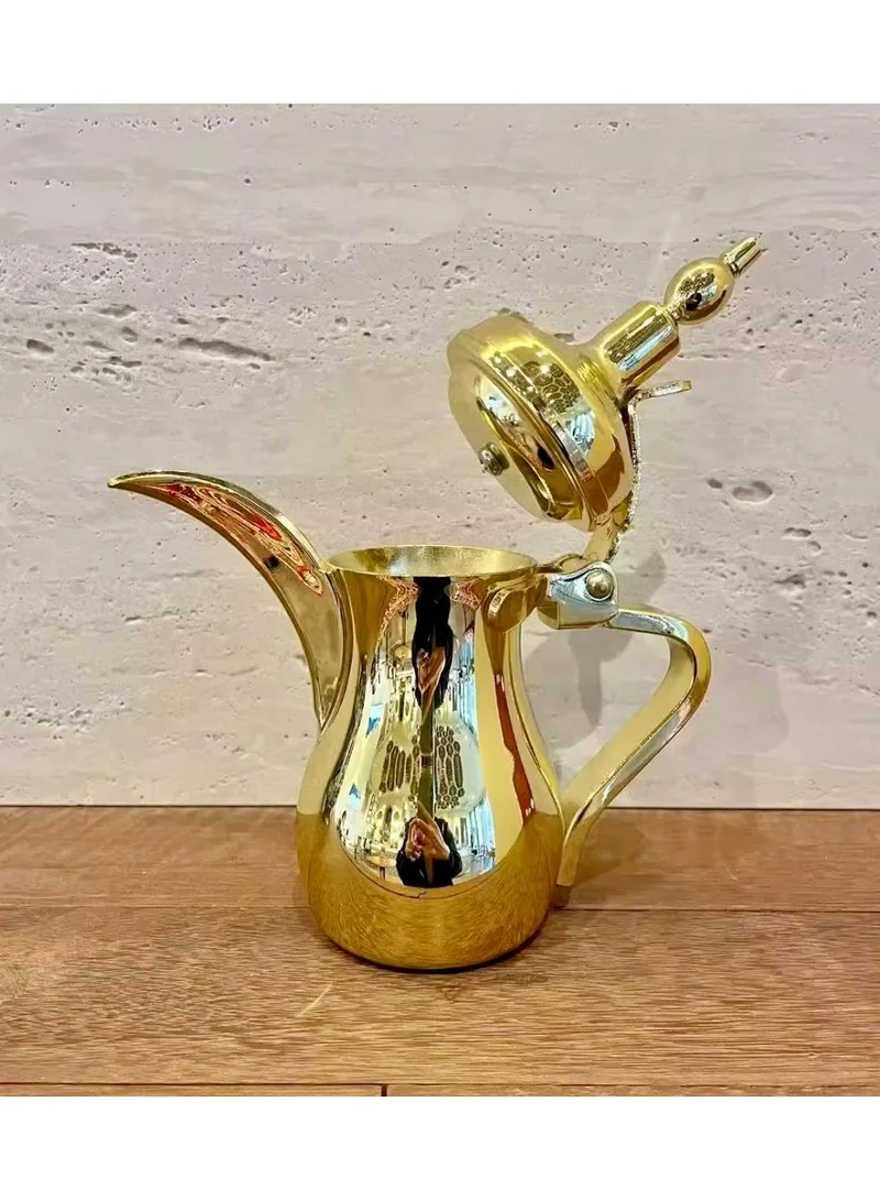 QUESERA Gold Stainless Steel Coffee Server – 800ml Arabic Coffee Pot – Elegant Majlis & Gifting Essentials