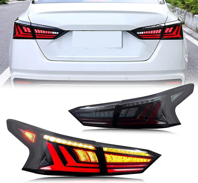 inginuity time LED Smoked Tail Lights for Nissan Altima 2019 2020 2021 2022 2023 Startup Animation Sequential Indicator Rear Lamps Assembly Accessary