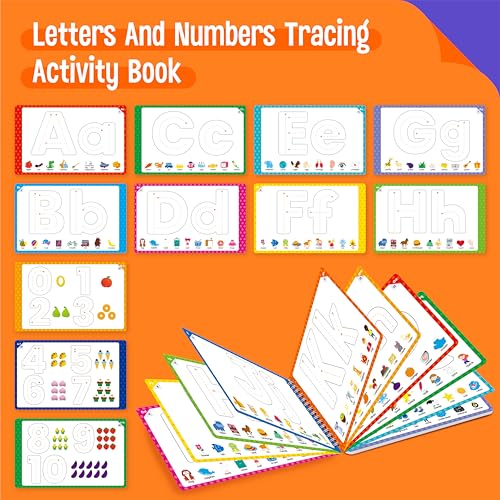 SpriteGru Letter Number Tracing Pad 30 Pages Alphabet ABC and 123 Handwriting Book Reusable Erasable Pen Control Practice Montessori Autism Educational Fine Motor Toddler Learning Toys - Image 5