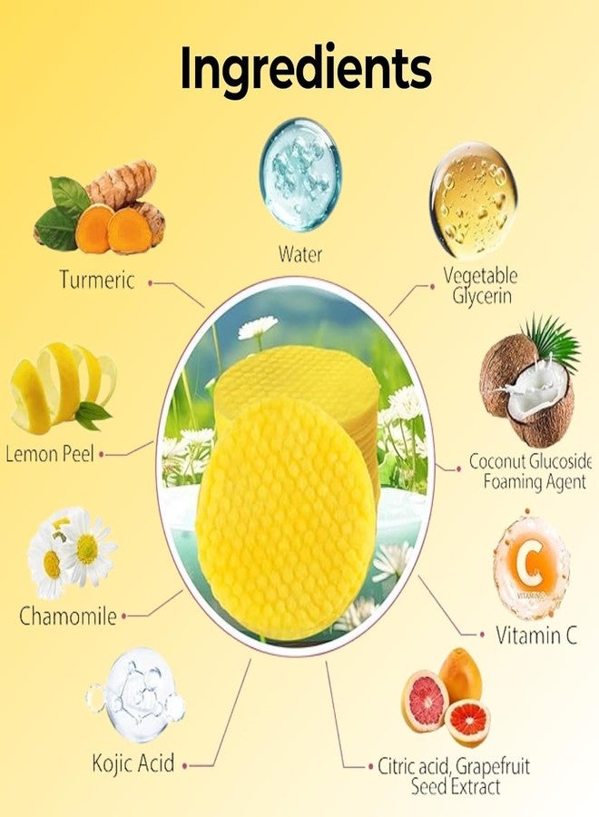 PRAYTEX Kogic Acid and Turmeric Cleansing Peds, Turmeric Kojic Aeid Lemon Chamomile Peds, Kojic Acid Turmeric Cleansing Pads for Face -60PCS (k3, k1) - Image 2