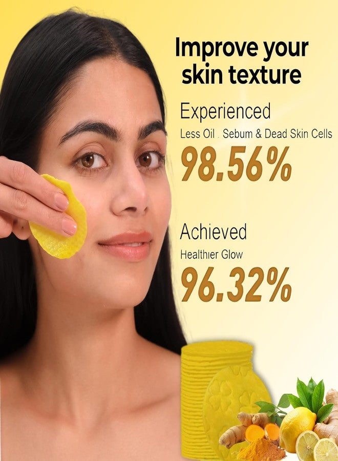 PRAYTEX Kogic Acid and Turmeric Cleansing Peds, Turmeric Kojic Aeid Lemon Chamomile Peds, Kojic Acid Turmeric Cleansing Pads for Face -60PCS (k3, k1) - Image 5
