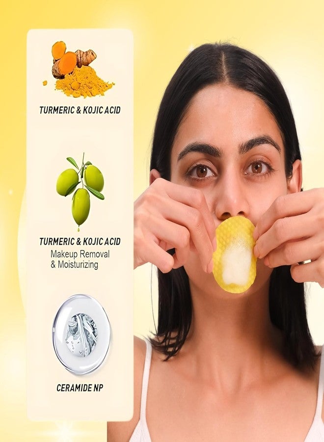 PRAYTEX Kogic Acid and Turmeric Cleansing Peds, Turmeric Kojic Aeid Lemon Chamomile Peds, Kojic Acid Turmeric Cleansing Pads for Face -60PCS (k3, k1) - Image 3