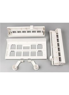 ECVV Plastic Triple Tissue Paper Dispenser 3 Inch 1 Foil Cling Film Tissue Paper Roll Holder For Kitchen Triple Paper Roll Dispenser And Holder Kitchen Tissue Holder Stand White  - Image 4