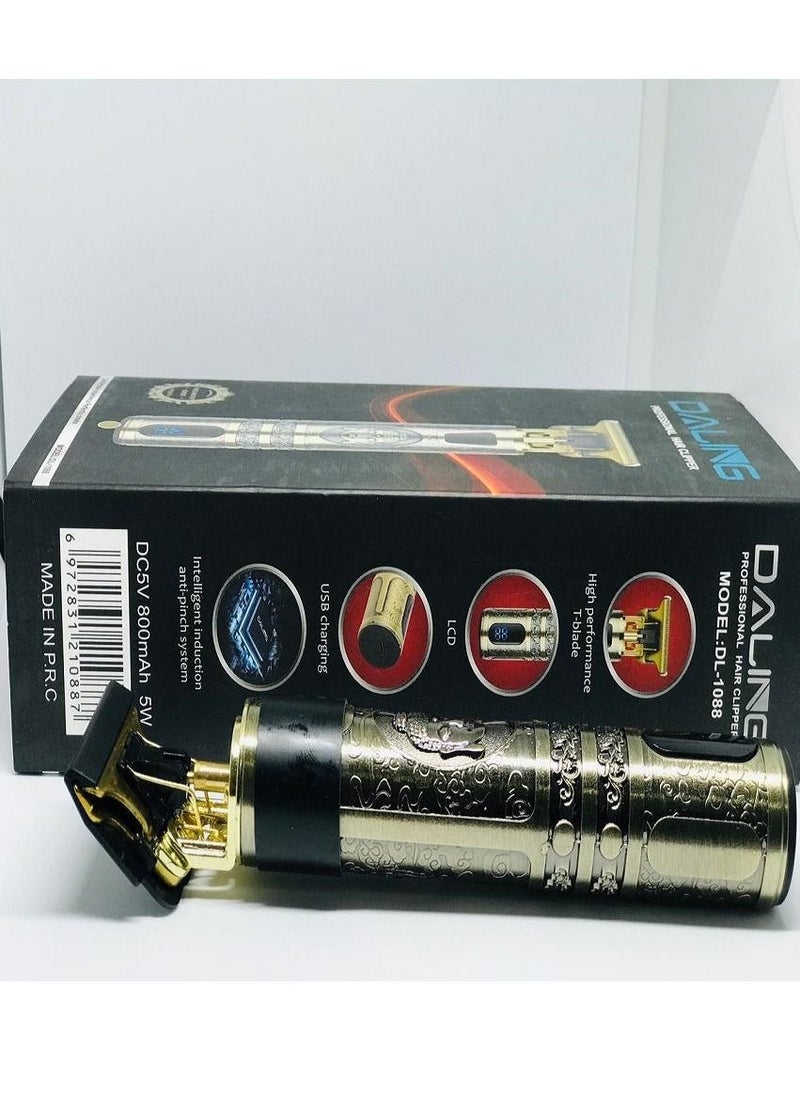 Daling Men's Hair Clippers Rechargeable LCD Display Beard Trimmer Electric Shavers Carbon Fiber Trimming Kit for Heads Hair Trimmer for Men Wireless Rechargeable - Image 3