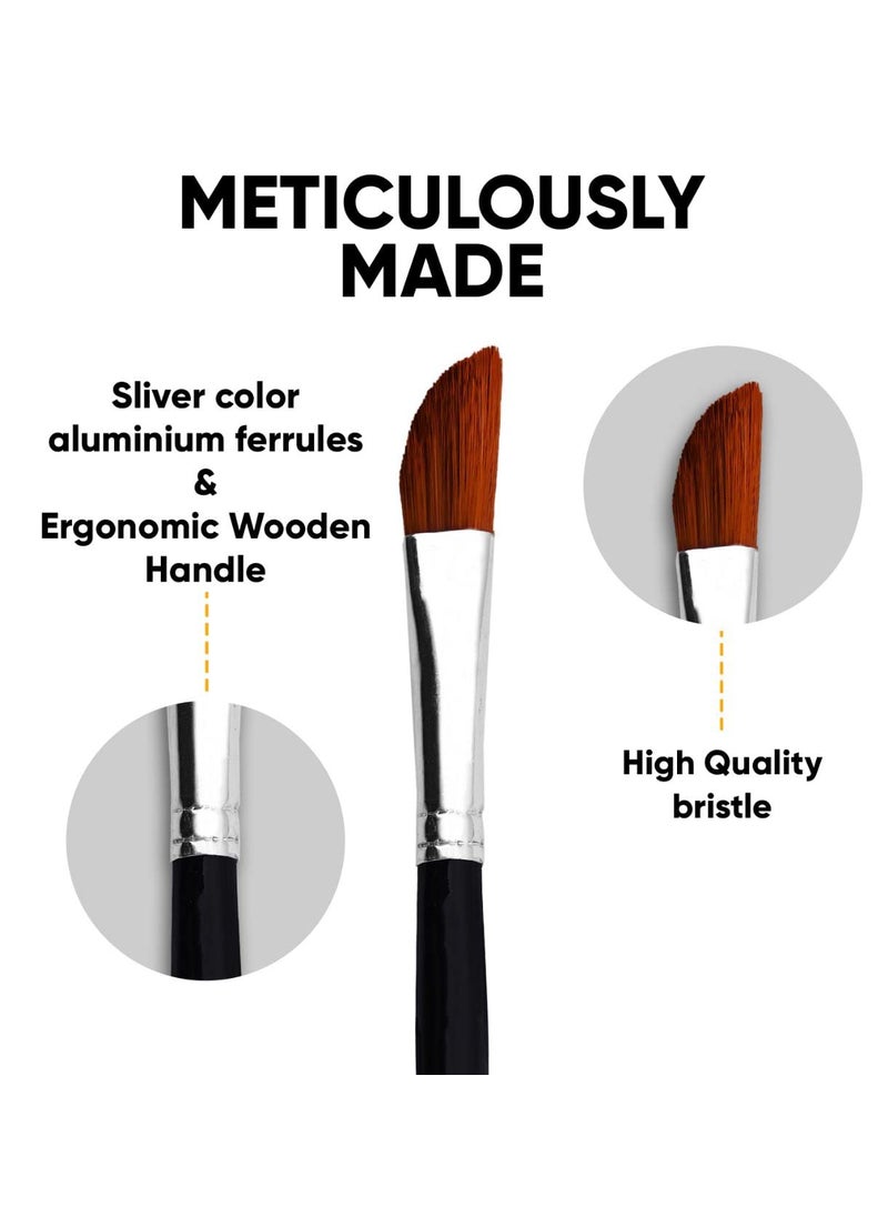 RIANZ RIANZ Painting Brushes Set of 12 Professional Round Pointed Tip Nylon Hair Artist Acrylic Paint Brush for Acrylic/Watercolor/Oil Painting  - Image 4