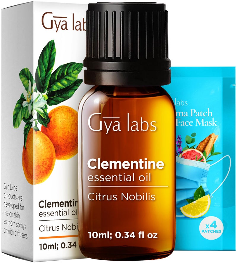 Gya Labs Clementine Essential Oil - 0.34 Fl Oz - for Hair, Skin, Diffuser, Aromatherapy & DIY Candle Making Scent - Image 1