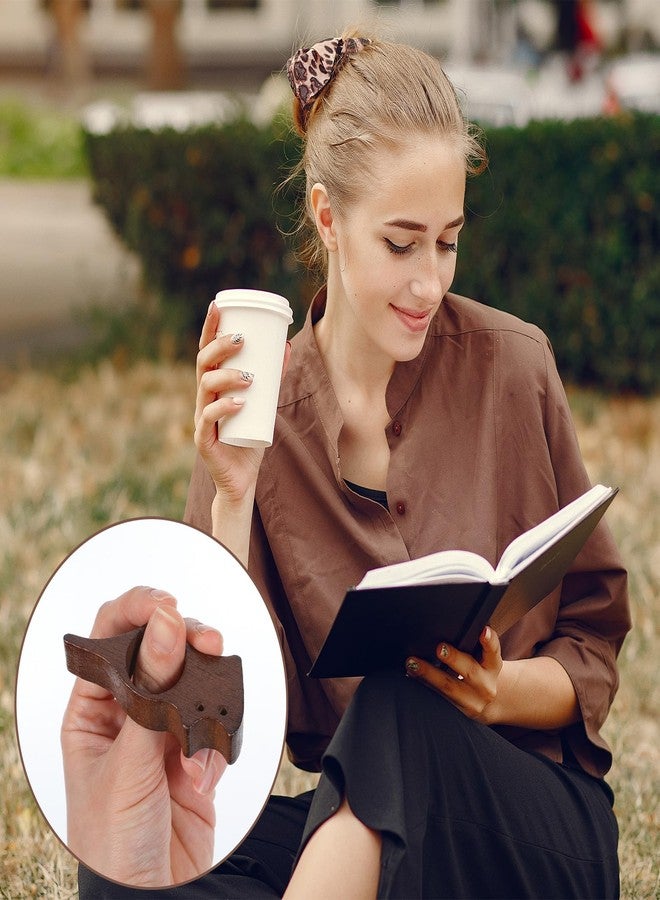 Tyqour Cat Wooden Thumb Book Page Holder Book Opener Holder for Reading Wood Bookmark Thumb Page Holders Gifts Accessories for Reading Lovers - Image 2