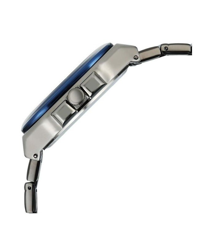 fastrack Vyb Pioneer Fastrack By Titan Quartz Analog Blue Dial With Date Grey Stainless Steel Strap Watch For Men fv30029km02w - Image 5