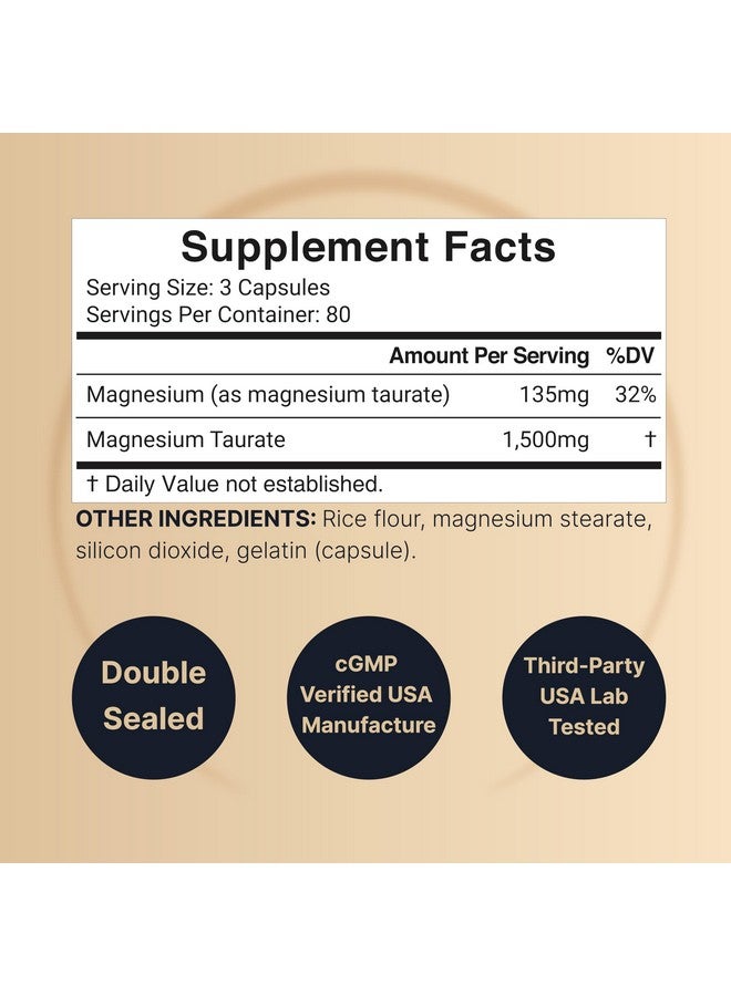 نايتشر بيل تورات المغنيسيوم ١٥٠٠ ملغ لكل حصة، ٢٤٠ كبسولة | مُخلَّب لامتصاص عالي - مكمل غذائي معدني للقلب والجهاز العصبي - غير مُعَدَّل وراثيًا، خالٍ من الغلوتين - Image 1