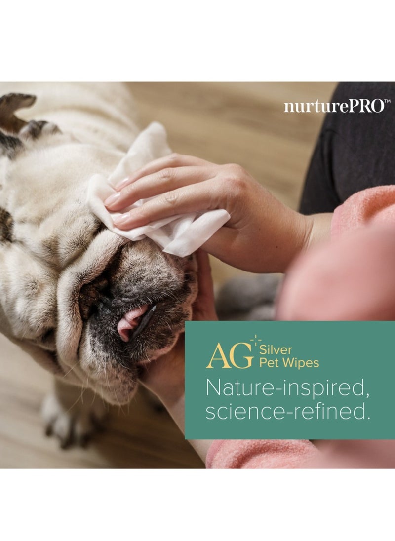 NurturePro NurturePro AG+ Silver Pet Wet Wipes -Baby Powder (100 Sheets/ Pack)  - Image 3
