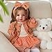 BABESIDE Reborn Baby Dolls 20 Inch Newborn Realistic Baby Doll Dara Lifelike Girl with Brown Hair Handmade Soft Cloth Body with Clothes Toy Accessories Gift for Kids Age 3 - Image 2
