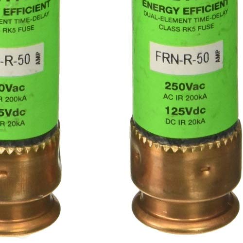 Bussmann BP/FRN-R-50 50 Amp Fusetron Dual Element Time-Delay Current Limiting Class RK5 Fuse, 250V Carded UL Listed, 2-Pack - Image 3